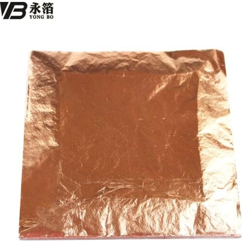 Color #0 Pure Copper Foil 100% Copper 14cm&16cm Imitation Gold Leaf Paper for Art Crafts Gilding Decoration Work Glitter Paper