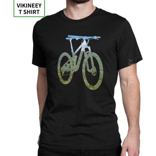 Man T Shirt Mountain Bike T-Shirts Mountain And Sky MTB Collection Stylish Short Sleeves Tees Clothing 100% Cotton Print