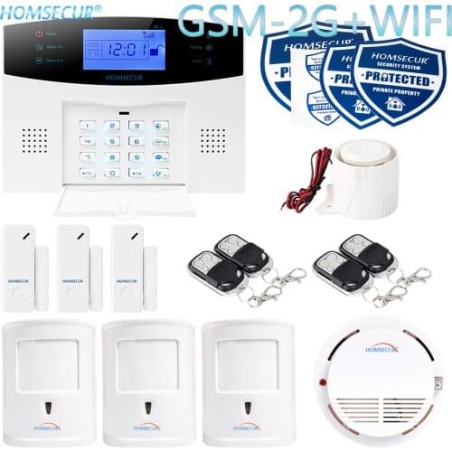 HOMSECUR Wireless WIFI GSM SMS Autodial Home Pet-Immune/Friendly Alarm System
