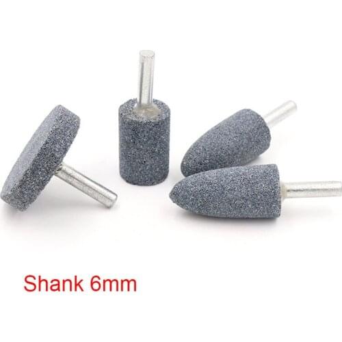 5PCS Shank 6mm Brown Abrasive Wheel Grinding Head Chrome Corundum Grinding Wheel Ceramic Eelectric Grinding Head 16/20/25/35mm