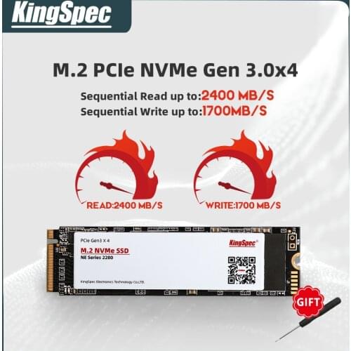 KingSpec M.2 SSD M2 PCIe NVME 128gb 512gb Solid State Drive 2280 Internal Hard Disk HDD Read Up to 2400MB/s for Laptop Desktop