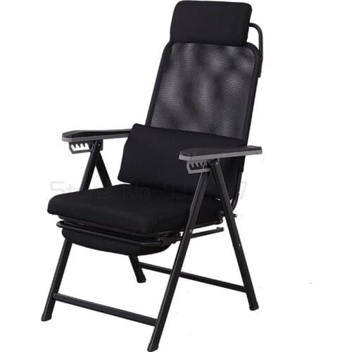 Folding reclining chair computer chair backrest lunch break E-sports chair reclining chair ergonomic chair