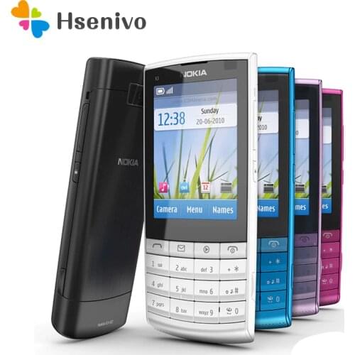 Nokia X3-02 refurbished-Original Nokia X3-02 3G Mobile Phone 5.0MP with Russian Keyboard 5 Colors In Stock refurbished