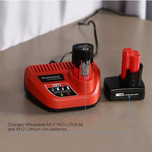 Newest For Milwaukee M12 10.8V 12V 3.0A Li-Ion Replacement Charger N12 48-59-2401 48-11-2402 Lithium-Ion Battery Charger