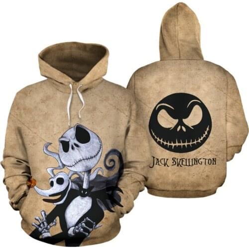 2020 Newest Nightmare Before Christmas Jack Men Women Hoodies Outerwear Halloween Gift 3D Print Crewneck Hoodies tops