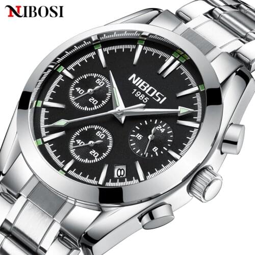 NIBOSI 2021 New Fashion Mens Watch Top Brand Luxury Creative Steel Bracelet Mens Watches Male Quartz Clock Relogio Masculino