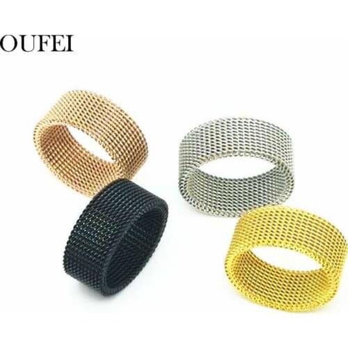 OUFEI Unisex Rose Gold Ring Stainless Steel Jewelry Woman Vogue 2019 Charm Jewelry Accessories wholesale lots bulk New
