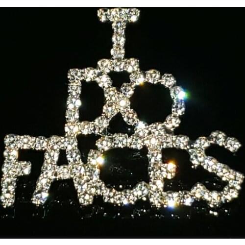 Bling-bling Handmade "I Do Faces" Saying Words Lapel Pin Gift Unique Rhinestone Letters Brooch Jewelry&Accessories WHOLESALE