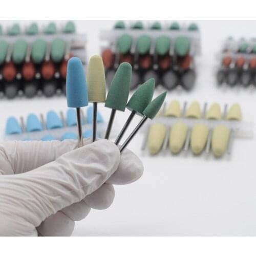 Dental Lab Polishers Diamond Nail Drill Burs Silicone Rubber Polishing Bur Dentistry Clinic Tools 2.35mm