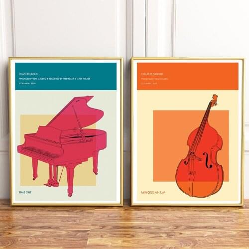 Retro Concert Columbia1959 Posters and Prints Musical Instrument Canvas Painting ModernWall Pictures for Living Room Home Decor