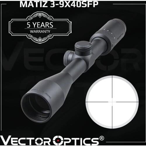 Vector Optics Matiz 3-9x40 25.4mm 1 Inch Riflescope Hunting Capped Rifle Scope Vamint Shooting Edge to Edge Image FOV .22LR/WMG