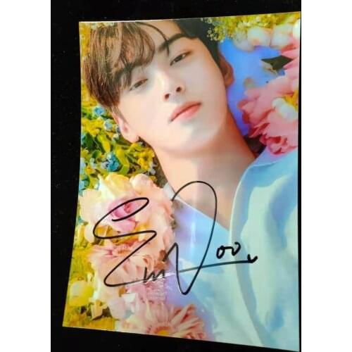 Hand signed Cha EunWoo autographed photo 5*7 K-POP 012021