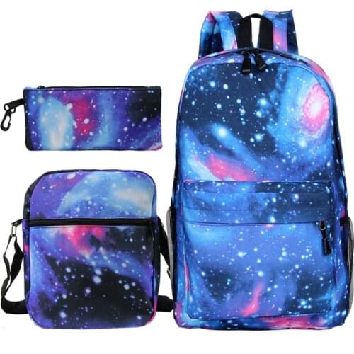 3 PCS/set Plecak School Bags for Teenage Girls Bookbag Anime Brand Customized Backpack Women