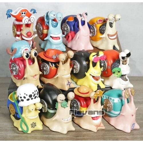 Sanji Law Brook Franky Nami Usopp Chopper Robin Den Den Mushi Phone Models Figures Toys 12pcs/set