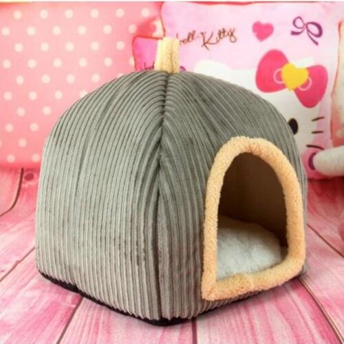 Foldable Soft Warm Winter Cat Dog Bed House Animal Puppy Cave Sleeping Mat Pad Nest Kennel Pet Bed Supplies