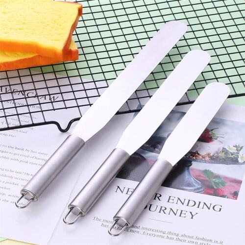 New Stainless Steel Spatula Straight Cream Butter Scraper Cake Decorating Tools Fondant Baking Pastry Kitchen Tool Accessories