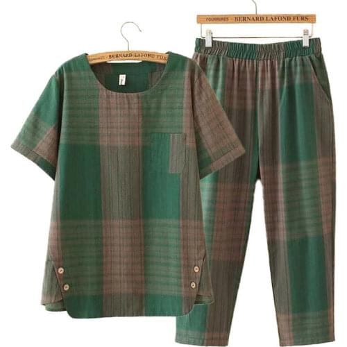 Chinese style plus size fashion loose casual sports womens short sleeve pants two piece set