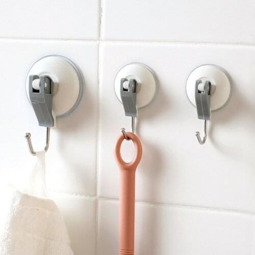 Bathroom/Kitchen towel hanger Heavy Duty Large Suction Cup Hooks Snap Lever Vacuum key holder wall perchero puerta