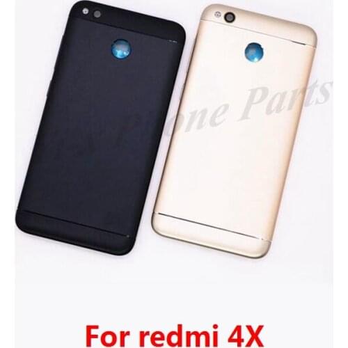 1pcs For Xiaomi Redmi 4X Rear Battery Housing Door Cover Redmi4X back battery cover+ Power Volume Button + Camera lens