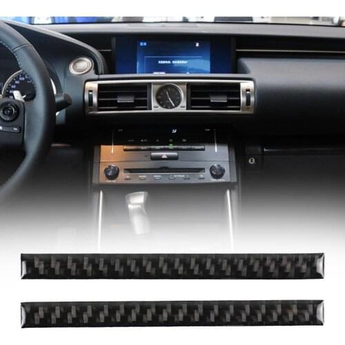 1 Set Navigation Decor Strip Anti-corrosion Dust-proof Black Navigation Modification Panel Sticker for Lexus IS250 2013-2019