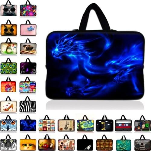10 12 13 14 15 17 Dragon Notebook Laptop Bag Tablet Sleeve Pouch For Dell Acer ASUS 13.3 15.4 15.6 17.3 For Macbook Air Pro #Q