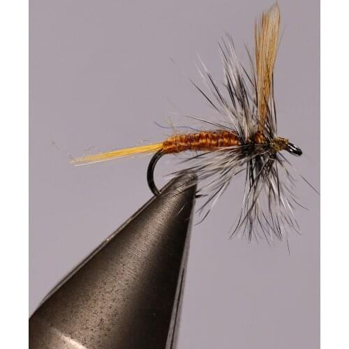 10PCS #14 Adam flies Dry Fly Adult Mayfly Flying Caddis or Midge fly fishing lures For Trout Fishing Baits