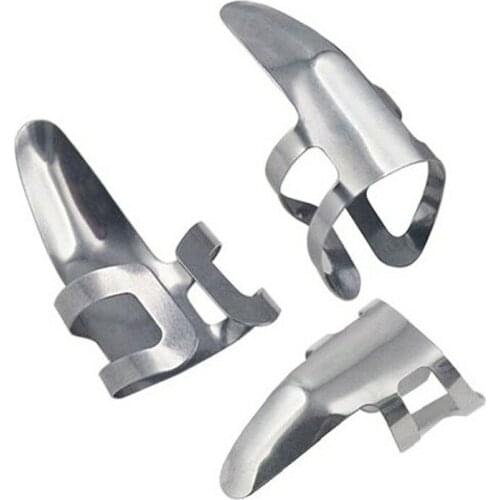 New 3Pcs Guitar Finger Pick Plectrums Slide Stainless Steel For Banjo Ukulele