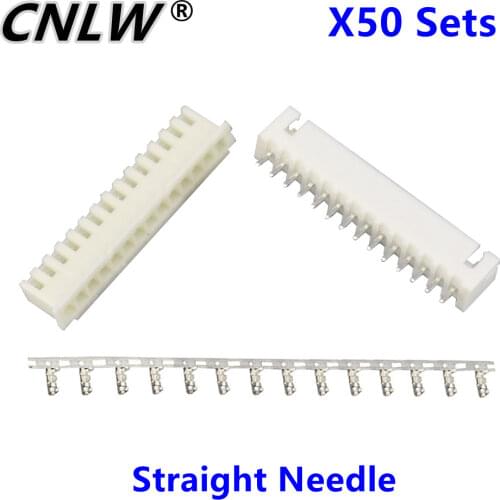 50 Sets/Kit XH2.54-14P 14 Pin Straight Needle Spacing 2.54mm Connectors Male and Female Plug + Terminals