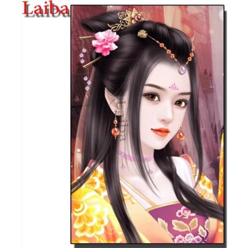 5D DIY Diamond Painting Fantasy Woman Diamond Embroidery Full Square round stone beautiful girl home Decor art Rhinestone mosaic