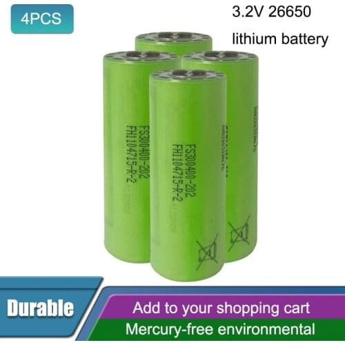 4pc 26650 lifepo4 3.2v 2500mAh high drain 70A ( 30C ) battery cells e-bike golf car & cordless power tools