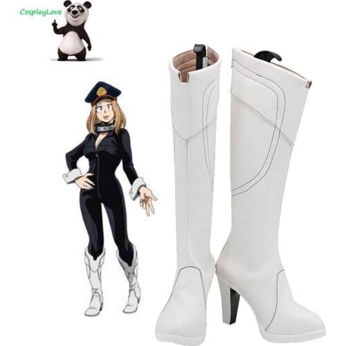 My Hero Academia Boku no Hero Akademia Camie Utsushimi White Cosplay Shoes Long Boots Leather Custom Made CosplayLove
