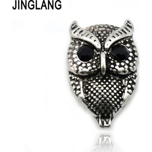 Free Shipping)DIY New Design Best Selling High Quality Fashion Interchangable Owl Snap Buttons for Bracelets Accessories