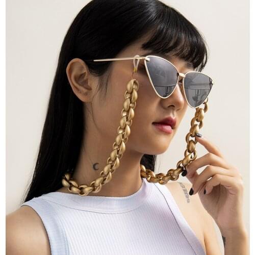 Round Sunglasses Masking Chains For Women Acrylic Eyeglasses Chains 2021 New Fashion Jewelry Punk Style Sunglass Holder Strap