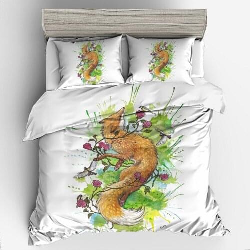 Dropshipping 3D Bedding Set Yellow weasel By JoJosArt Duvet Cover Bedding Set QUEEN King size full size bed set