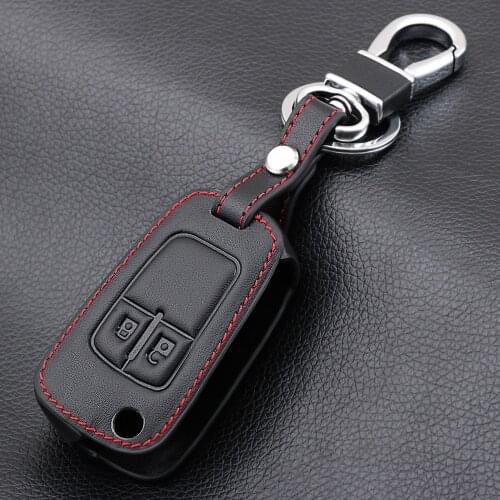 2 Button Leather Car Remote Key Fob Shell Cover Case For Opel Astra J Corsa D Zafira C Mokka Insignia Cascada Karl Adam Meriva