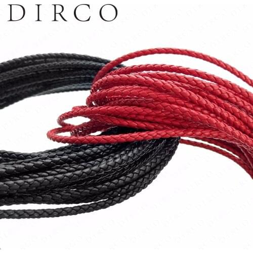 About the Fit 3mm 100 Meters Leather Cord Genuine Braided Leather Nappa Cow Leather Accessories For Jewelry Making Woven Rope