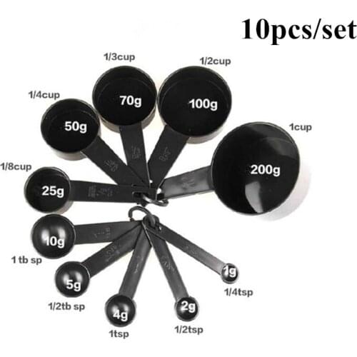 10pcs Kitchen Accessories Measuring Spoons Teaspoon Coffee Sugar Scoop Cake Baking Flour Measuring Cups Kitchen Baking Gadgets