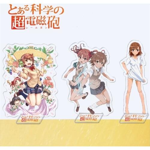 Misaka Mikoto Acrylic Stand Model Plate Keychain A Certain Scientific Railgun S Anime Collection Desk Decoration Otaku Souvenir