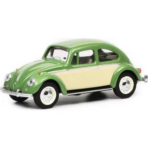 Schuco 1:64 VW Beetle green beige Diecast Model Car