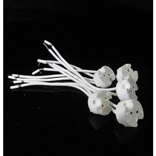 MR16 Lamp Holder G4 G5.3 MR11 LED Light Holder Base Ceramics Socket 15CM 1000pcs