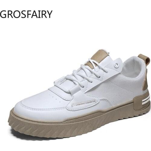 Sneakers Autumn New Trend Leather Mens Shoes 2021 Mens Casual Low-cut British Style White Shoes for Teenagers