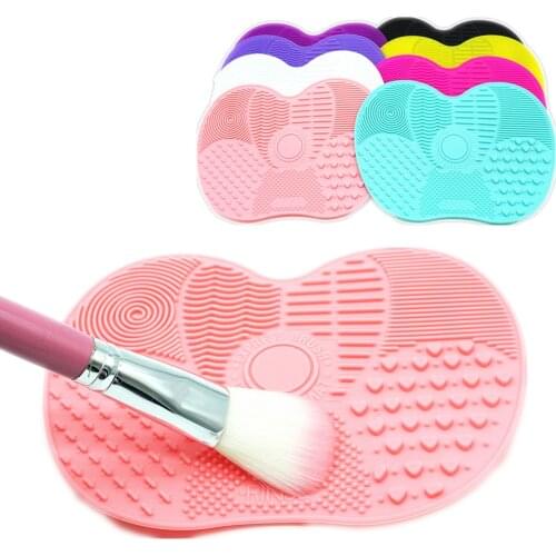 2020 New Foundation Makeup Brush Scrubber Board Silicone Makeup Brush Cleaner Pad Make Up Washing Brush Gel Cleaning Mat