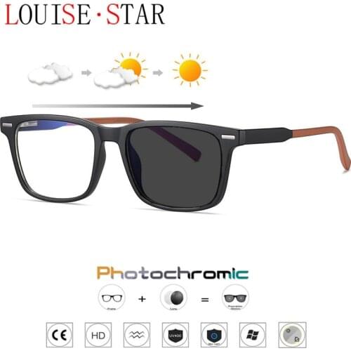 New Photochromic Myopia Glasses Optical Male Students Finished Myopia Glasses Leisure Driving Glasses Optometry Glasses Ladies