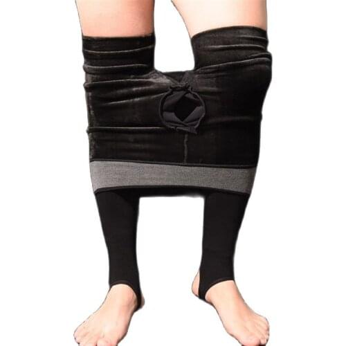 Autumn Winter Long Johns Male Pants Vertical Open Leggings Sexy Close-Fitting 200-300 Gram Thickened Lift Butt Breathe Trousers