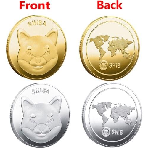 Metal Gold Plated Physical SHIBA SHIB Coin Souvenir Commemorative Coins Home Collection 2021 Newest Collectible Coins Gifts