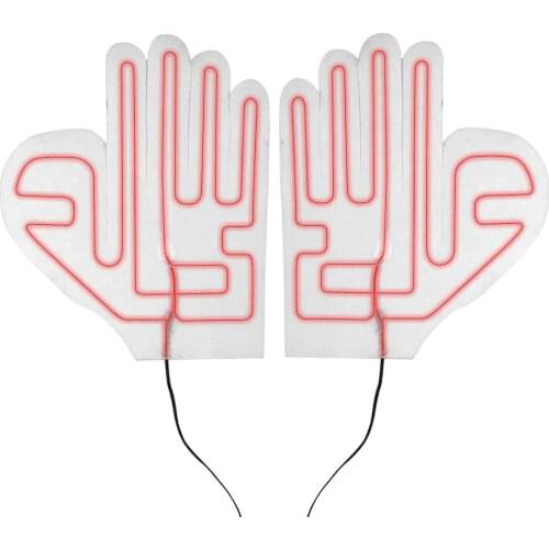 1pairFive-finger Gloves USB Electric Heating Pad Lithium Battery Power Supply 3-speed Thermostat Switch Heating Sheet For Winter