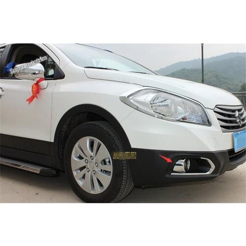 Lapetus Front Fog Foglight Lights Lamp Cover Trim 2 Pcs For Suzuki Sx4 s-cross 2014 2015 2016 ABS Accessories Exterior Refit Kit