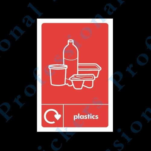 Plastic Waste Recycling - Plastic Sign or Sticker - Choose Size & Material Waterproof Vinyl stickers for car Motos