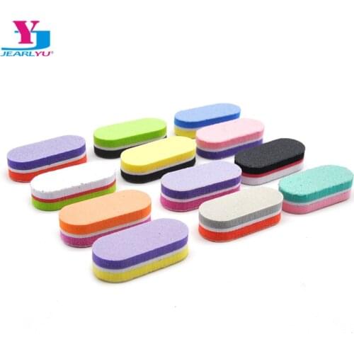 Nail File Mini 50pcs/lot Double-sided Nail Buffer Block Grinding Polishing Portable Pedicure Manicure Nail Polish For Salon Use