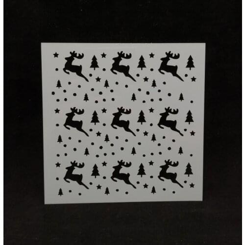 Christmas tree deer Plastic Layering Stencils for DIY Scrapbooking/photo album Decorative Embossing DIY Paper Cards Crafts